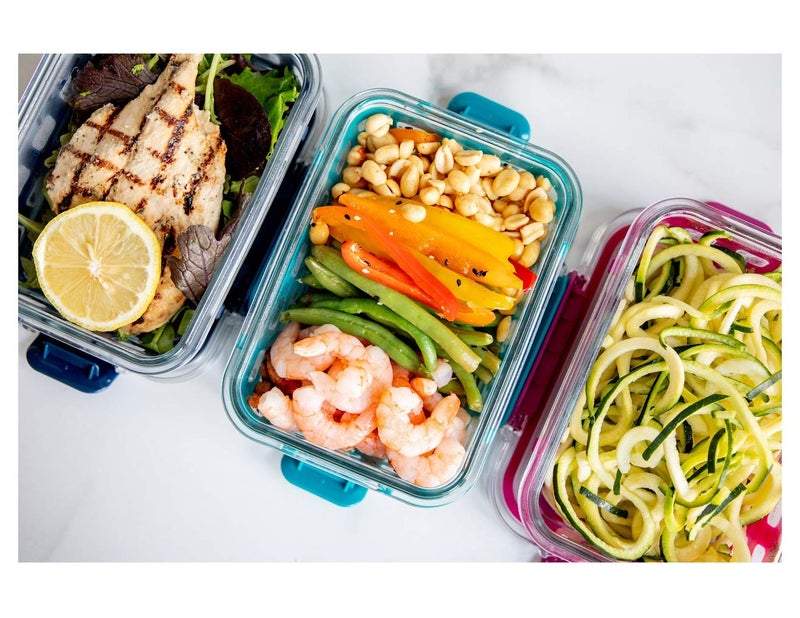 Ello Duraglass Meal Prep Container, 5 cup- Glass Food Storage Container with Silicone Sleeve and Airtight BPA-Free Plastic Lid, Dishwasher, Microwave, and Freezer Safe, Midnight - Image 2